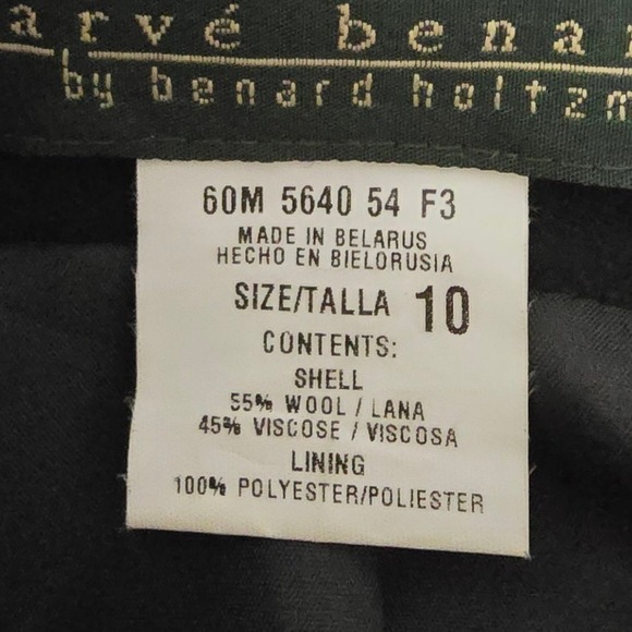 Harve Benard Vintage Black Long A-Line Wool Blend Coat Sz 10 - Picture 11 of 16